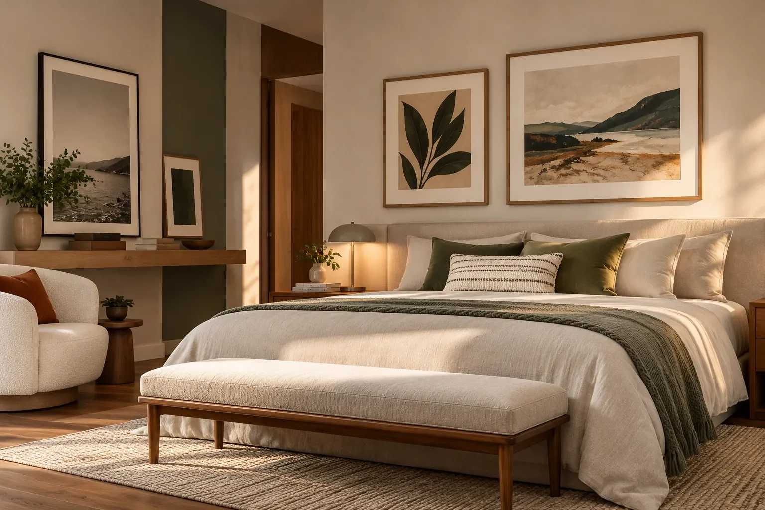 Quarto Elegante em Tons Terrosos.webp